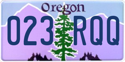 OR license plate 023RQQ