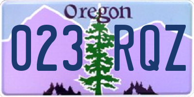 OR license plate 023RQZ
