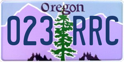 OR license plate 023RRC