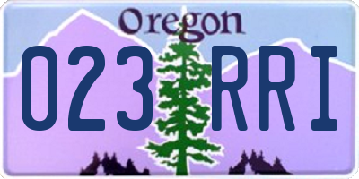 OR license plate 023RRI