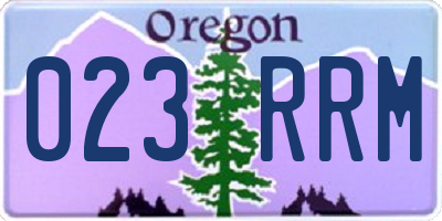 OR license plate 023RRM