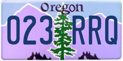 OR license plate 023RRQ