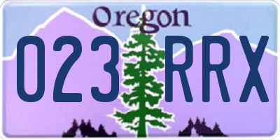 OR license plate 023RRX