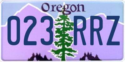 OR license plate 023RRZ