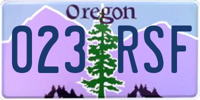 OR license plate 023RSF