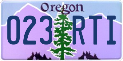 OR license plate 023RTI