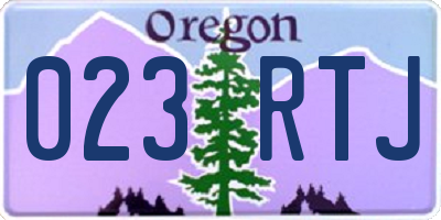 OR license plate 023RTJ