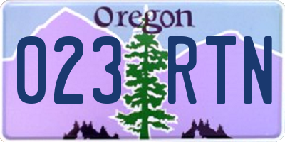 OR license plate 023RTN