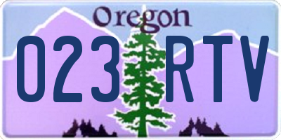OR license plate 023RTV