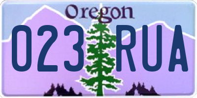 OR license plate 023RUA