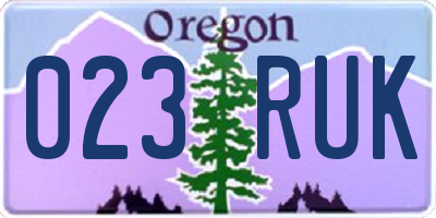 OR license plate 023RUK