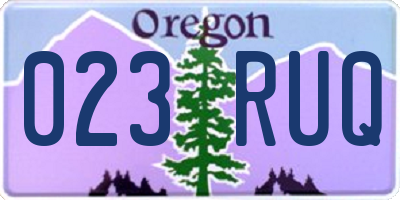 OR license plate 023RUQ