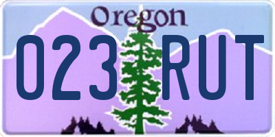 OR license plate 023RUT
