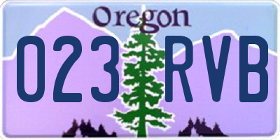 OR license plate 023RVB