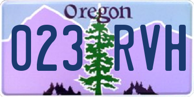 OR license plate 023RVH