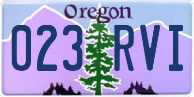 OR license plate 023RVI