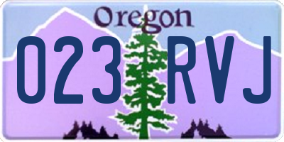 OR license plate 023RVJ