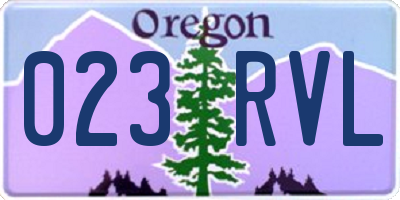OR license plate 023RVL