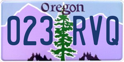 OR license plate 023RVQ