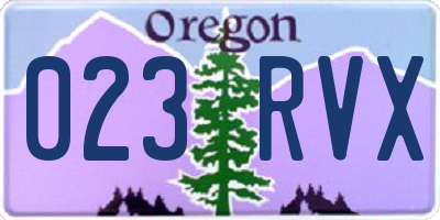 OR license plate 023RVX