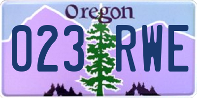 OR license plate 023RWE