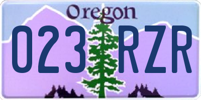 OR license plate 023RZR