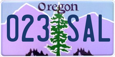 OR license plate 023SAL