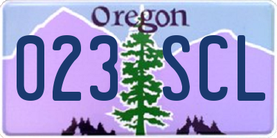 OR license plate 023SCL