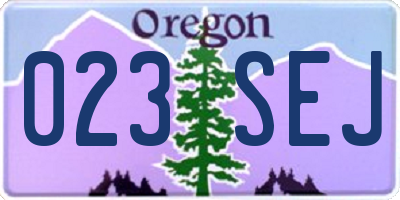 OR license plate 023SEJ