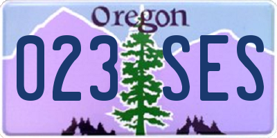 OR license plate 023SES