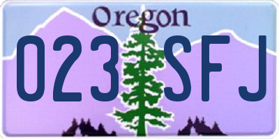 OR license plate 023SFJ