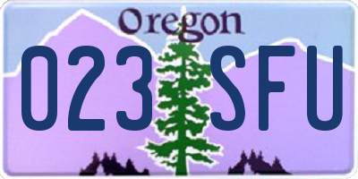 OR license plate 023SFU