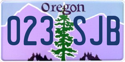 OR license plate 023SJB