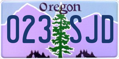 OR license plate 023SJD