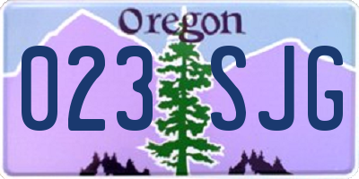 OR license plate 023SJG