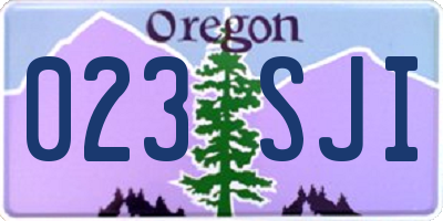 OR license plate 023SJI