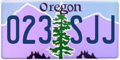 OR license plate 023SJJ