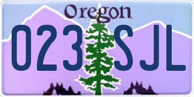 OR license plate 023SJL