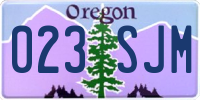 OR license plate 023SJM