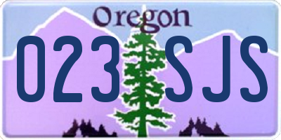 OR license plate 023SJS