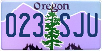 OR license plate 023SJU