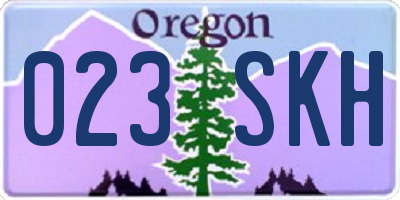 OR license plate 023SKH