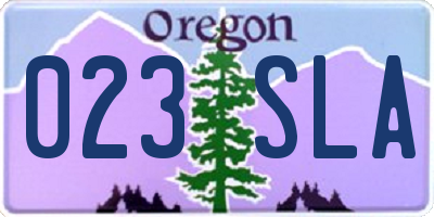 OR license plate 023SLA