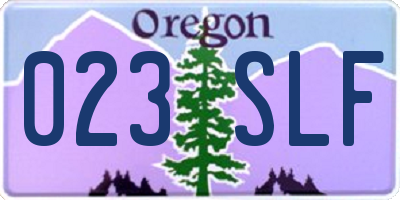 OR license plate 023SLF