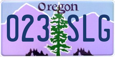 OR license plate 023SLG