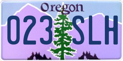 OR license plate 023SLH