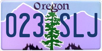 OR license plate 023SLJ