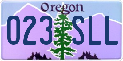 OR license plate 023SLL