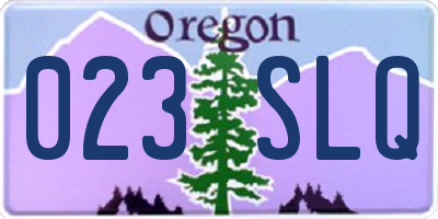 OR license plate 023SLQ