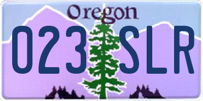OR license plate 023SLR
